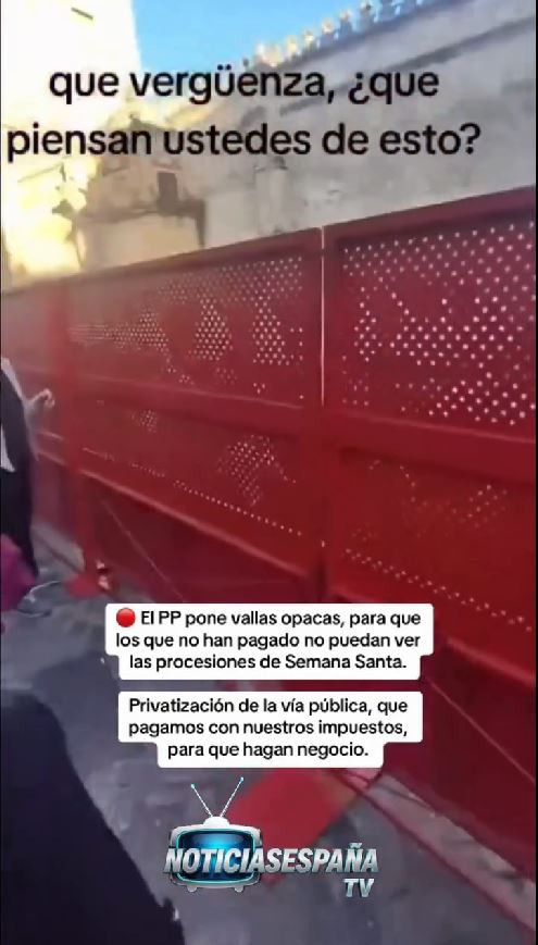 Vídeo: Còrdova limita la visibilitat de les processons amb clos opac en plena via pública