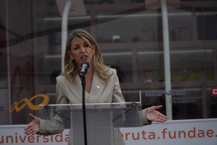 Yolanda Díaz dóna suport a la mobilització progressista de Rufián i Montero a Barcelona