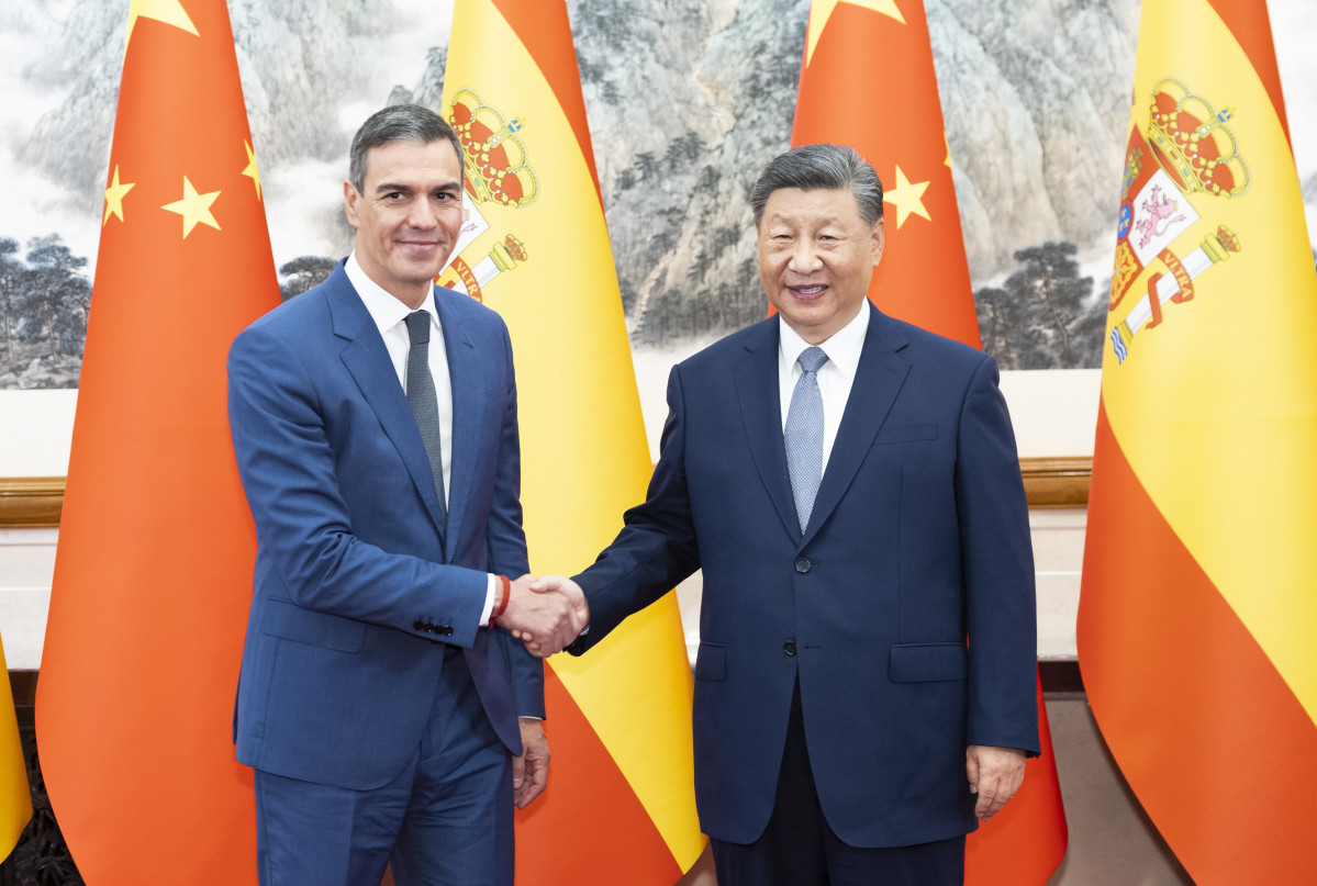 EuropaPress 6200129 beijing sept 2024    chinese president xi jinping meets with spanish prime