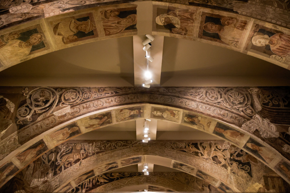 EuropaPress 6758853 detalle pinturas murales monasterio sijena expuestas museu nacional dart