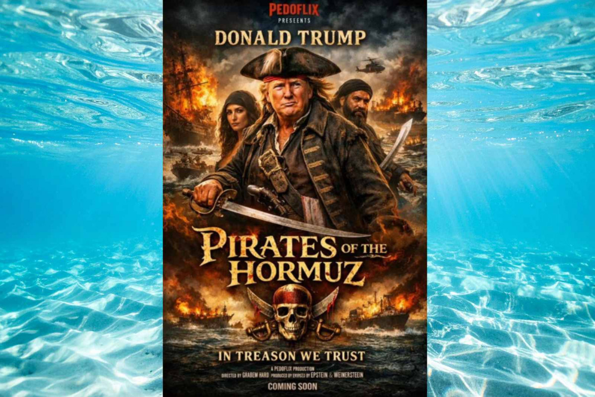 Donald Trump, en Piratas de Ormuz   Embajada de Irán en Zimbawe