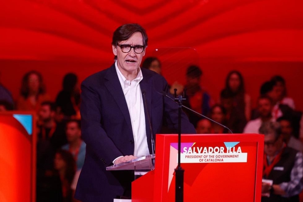 EuropaPress 7450956 presidente generalitat primer secretario psc salvador illa intervencion