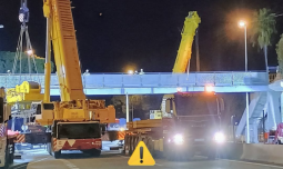 Cortes y afectaciones en la C-31 este jueves por la retirada de la antigua pasarela