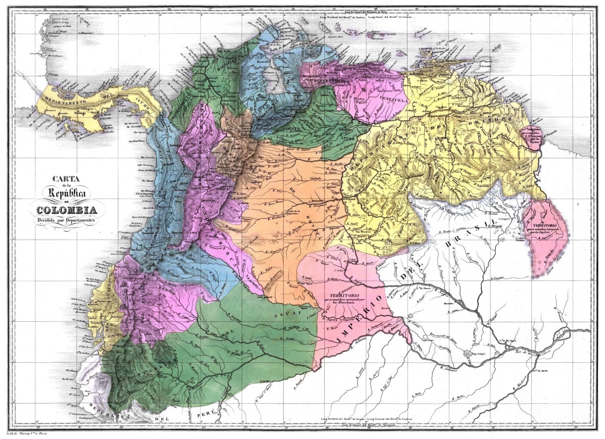 Gran Colombia map