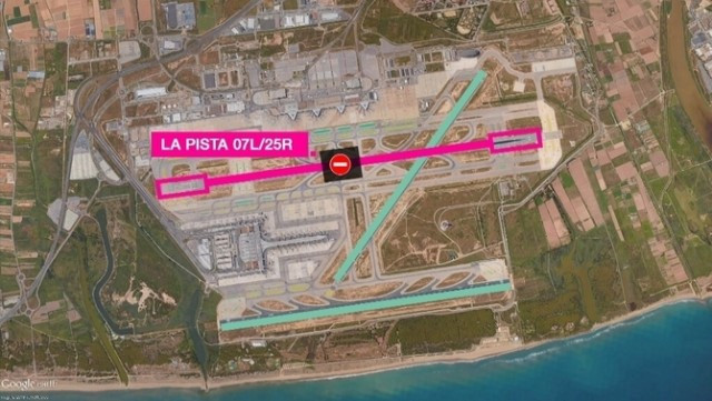 El Prat presenta total normalitat en el primer dia de tancament de la pista principal