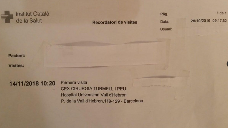 L'hospital Vall d'Hebron té llistes d'espera de gairebé dos anys