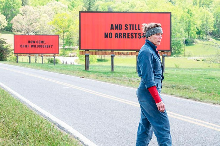 Tres anuncis als afores de Ebbing Missouri de Martin McDonagh