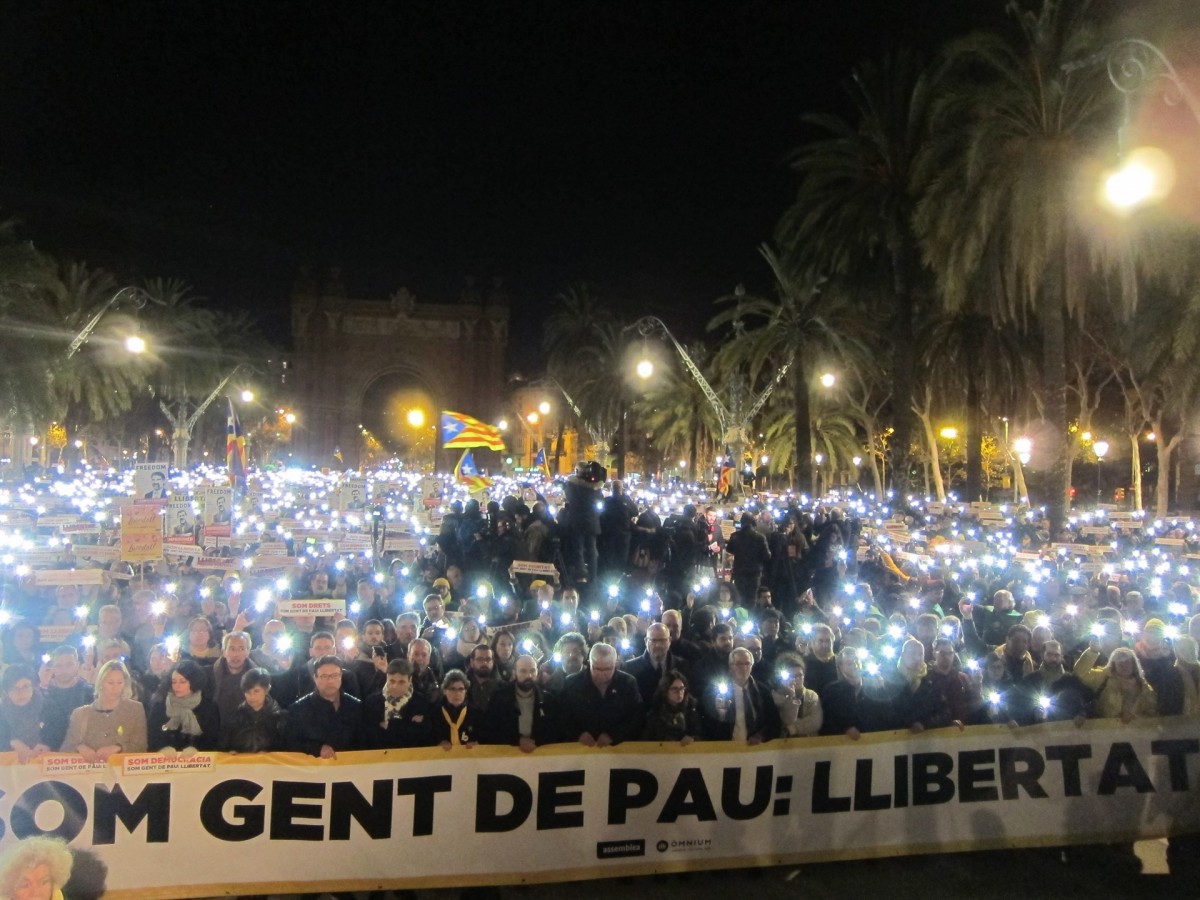 Manifestació anc omnium presos polítics