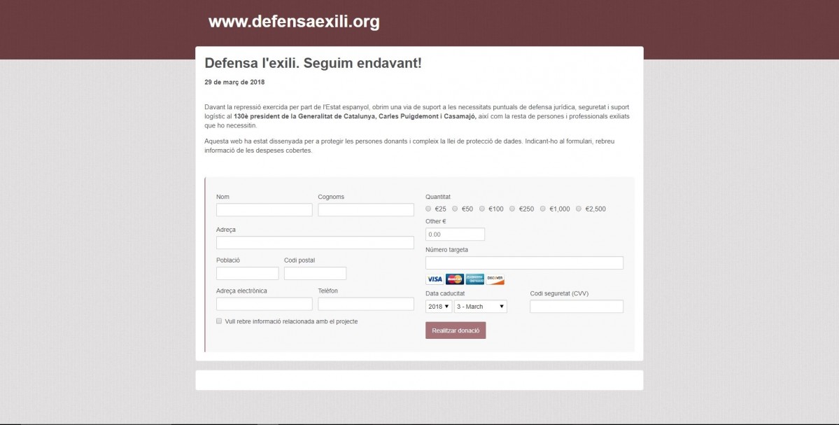Web donacions exconsellers
