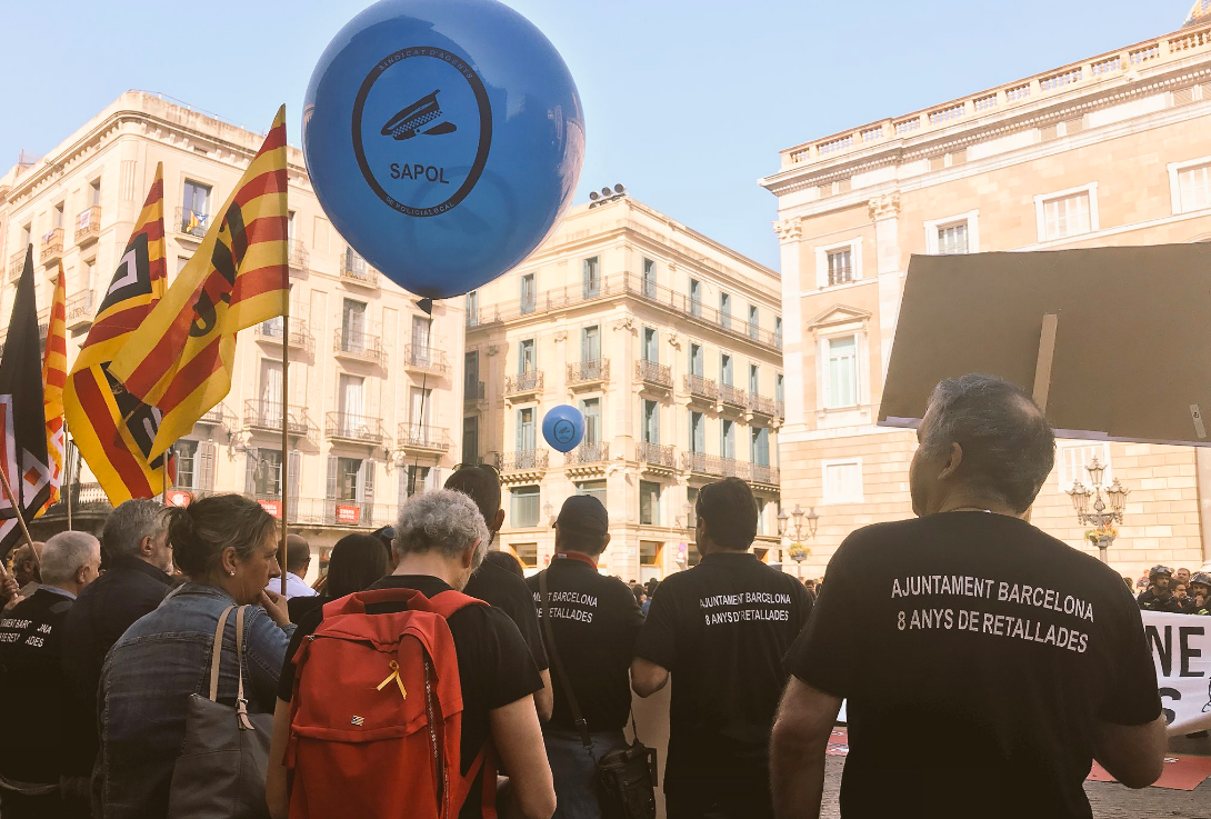 Sapol protesta funcionaris barcelona
