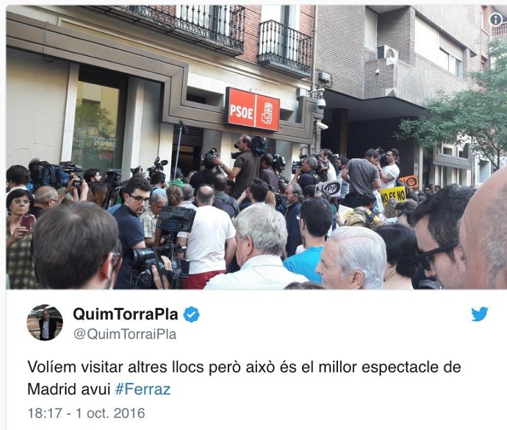 Tuits quim torra PSOE ferraz 16052018
