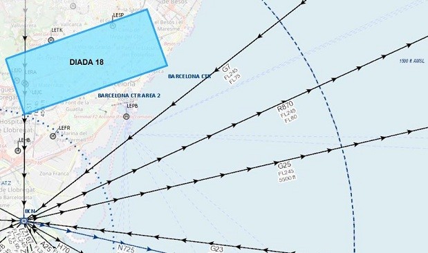 Espai au00e9reo barcelona diada Aeroports Espanyols i Navegació Aèria 10.092.018
