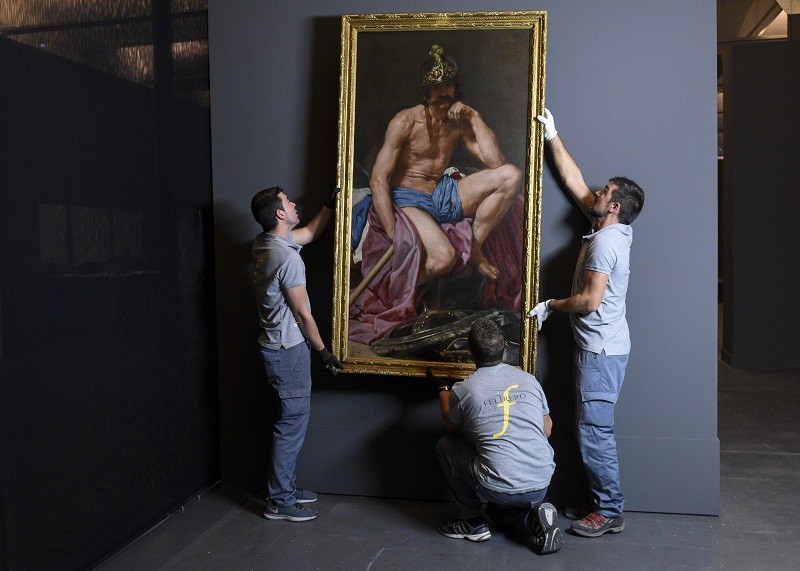 Muntatge Mart exposiciu00f3n Velu00e1zquez CaixaForum Barcelona 004 US la Caixa