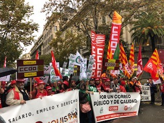 Manifestaciu00f3n correus CSIF
