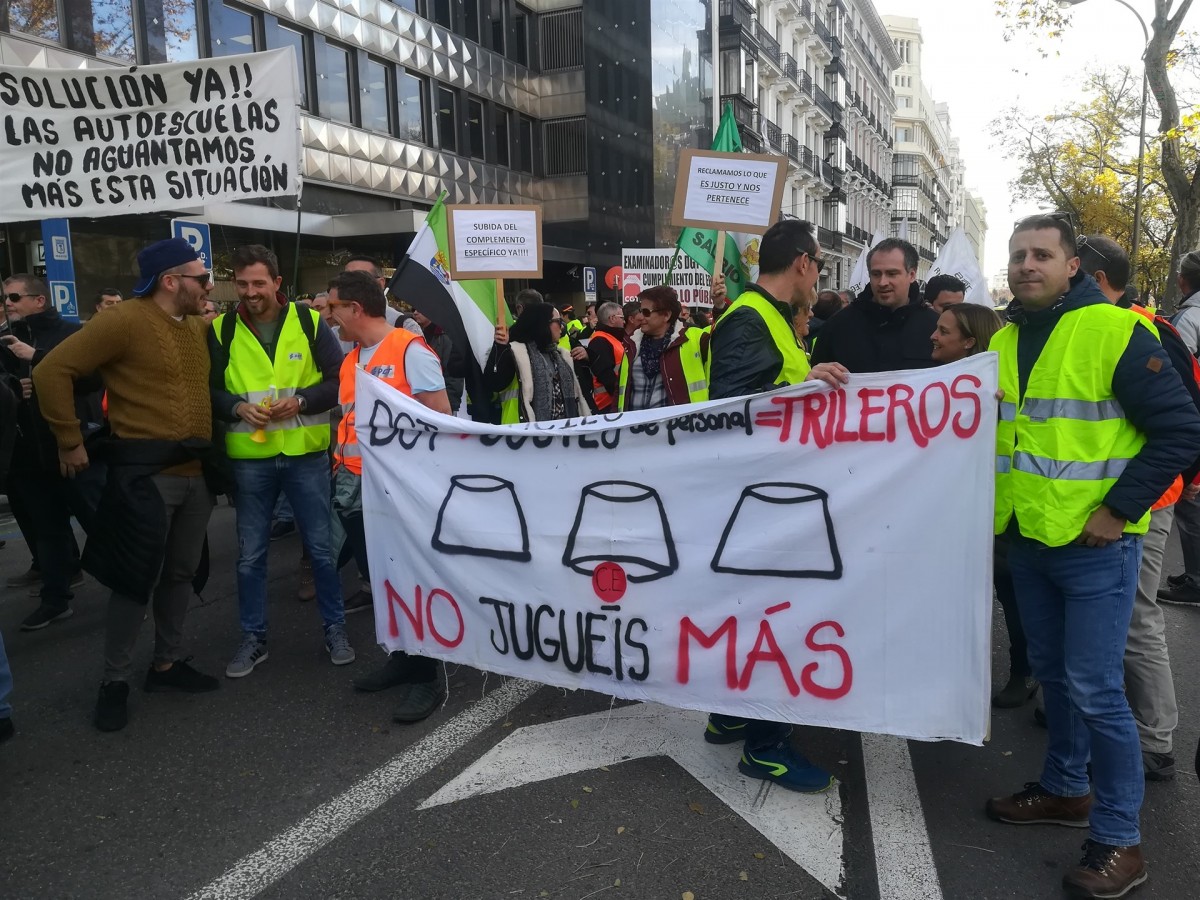 Examinadors de tru00e1fico protesta