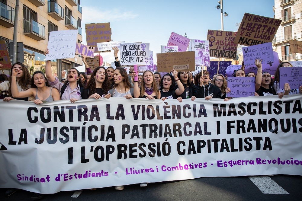 EuropaPress 1984397 Manifestaciu00f3n d'estudiants a Barcelona pel Du00eda de la Dona