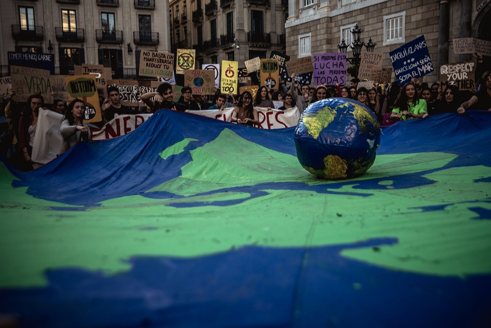 Spain Barcelona Students take part in the 'Fridays For Future'