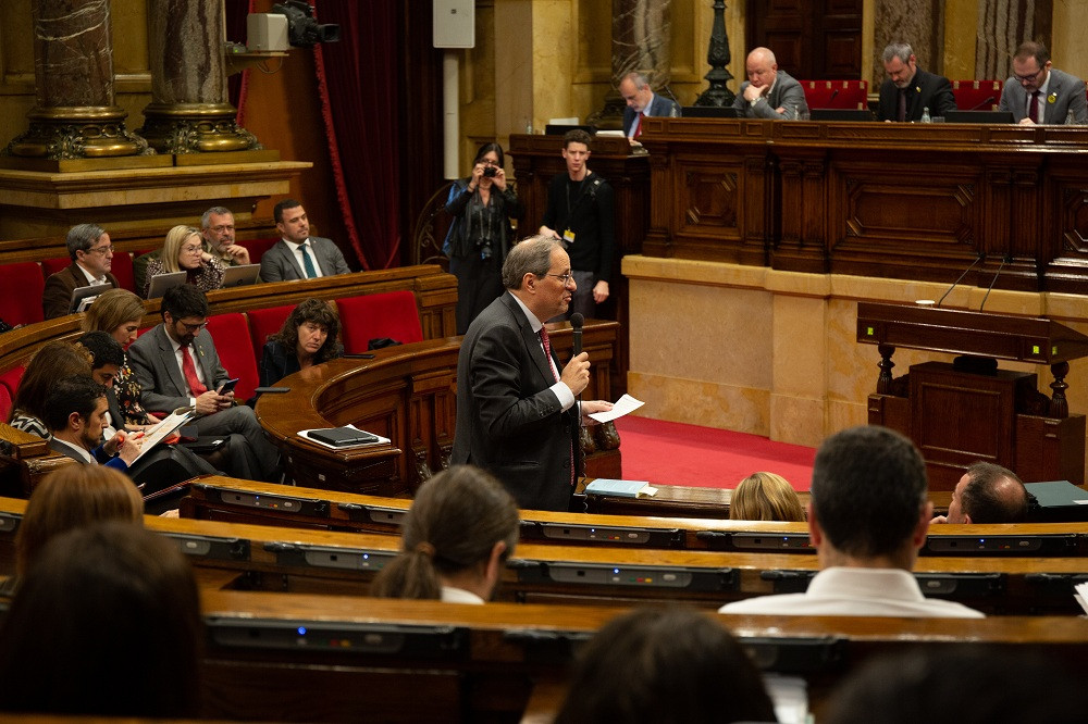 Torra intervé des del seu escó