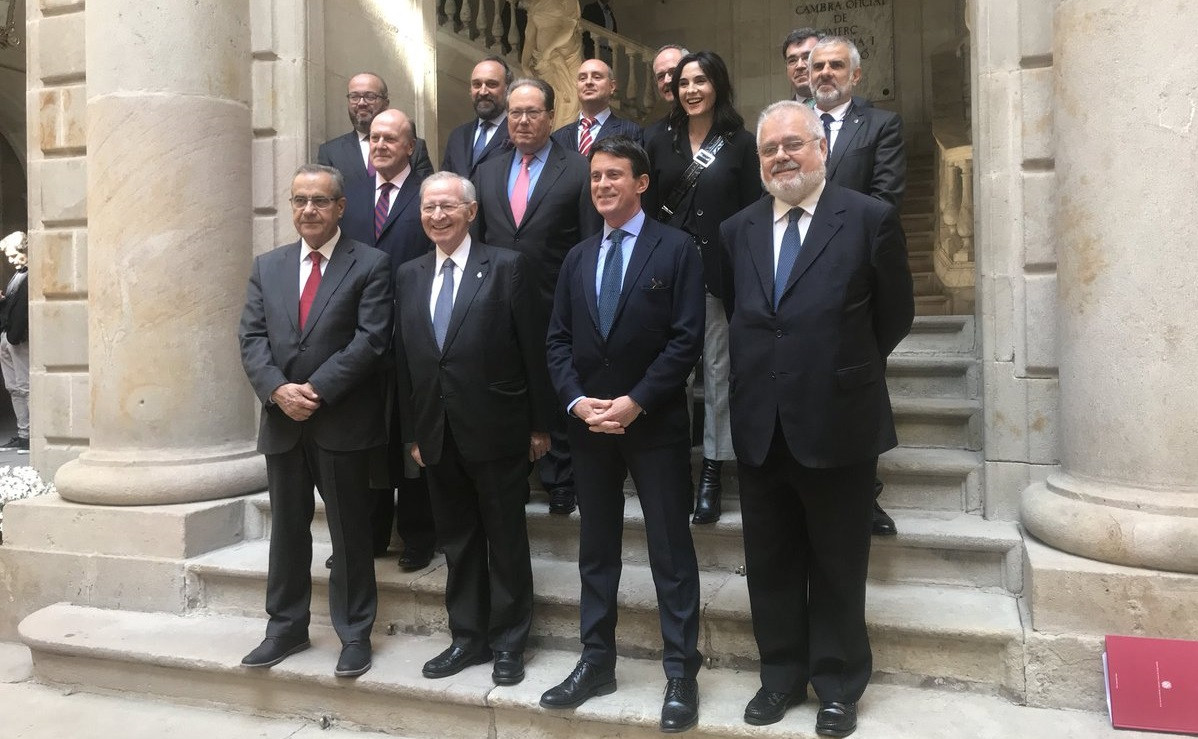 Manuel Valls amb Miquel Valls i Celestino Corbacho