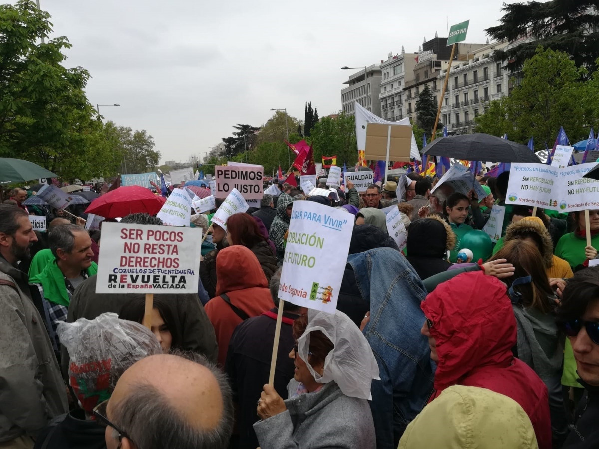 EuropaPress 2034301 Manifestaciu00f3n de la Revolta de la Espau00f1a buidada el 31 de març a Madrid contra la despoblaciu00f3n rural