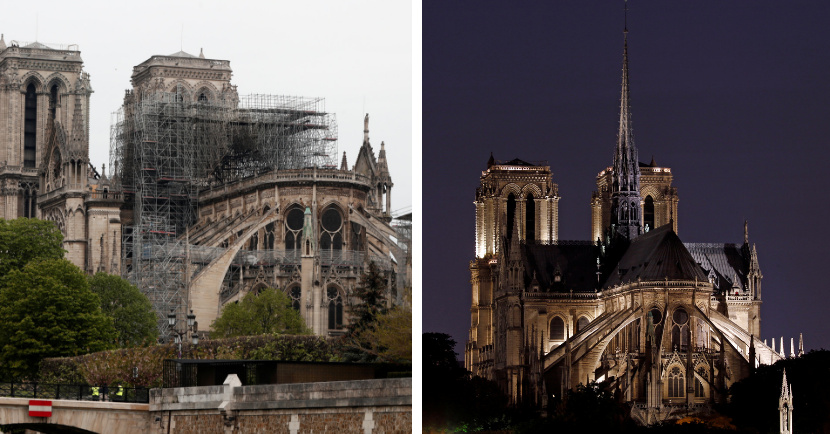 Notre Dame abans i després del incedio