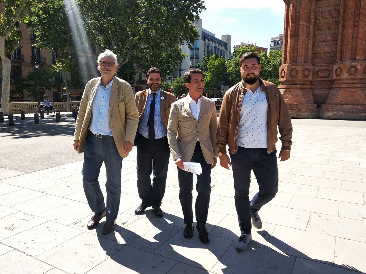 Manuel Valls imatge en campau00f1a arc de triomf