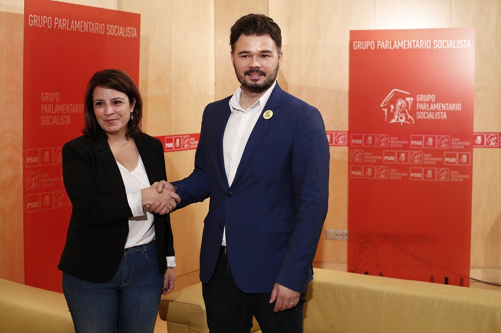 Adriana Lastra i Gabriel Rufiu00e1n