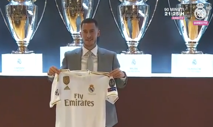 Hazard presentat oficialment com a jugador del Reial Madrid
