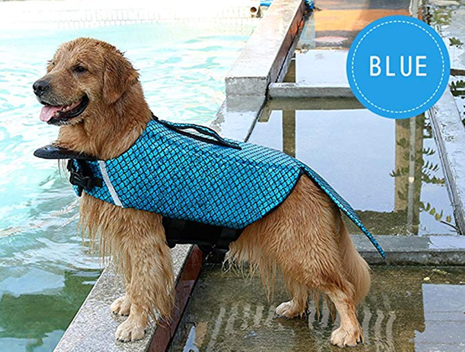 Armilles per a gossos en forma de sirena, en blau