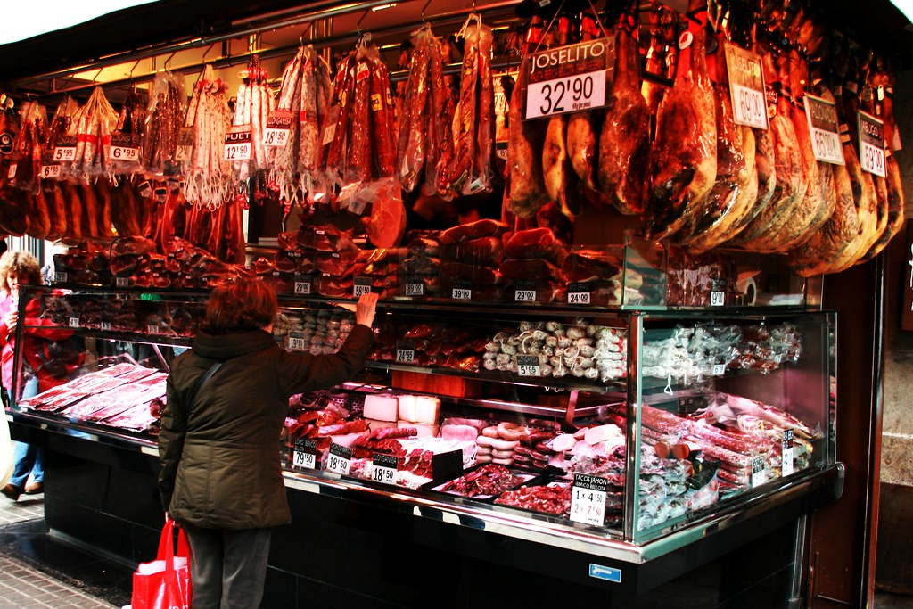 Pernils i embotits Mercat de La Boqueru00eda Barcelona