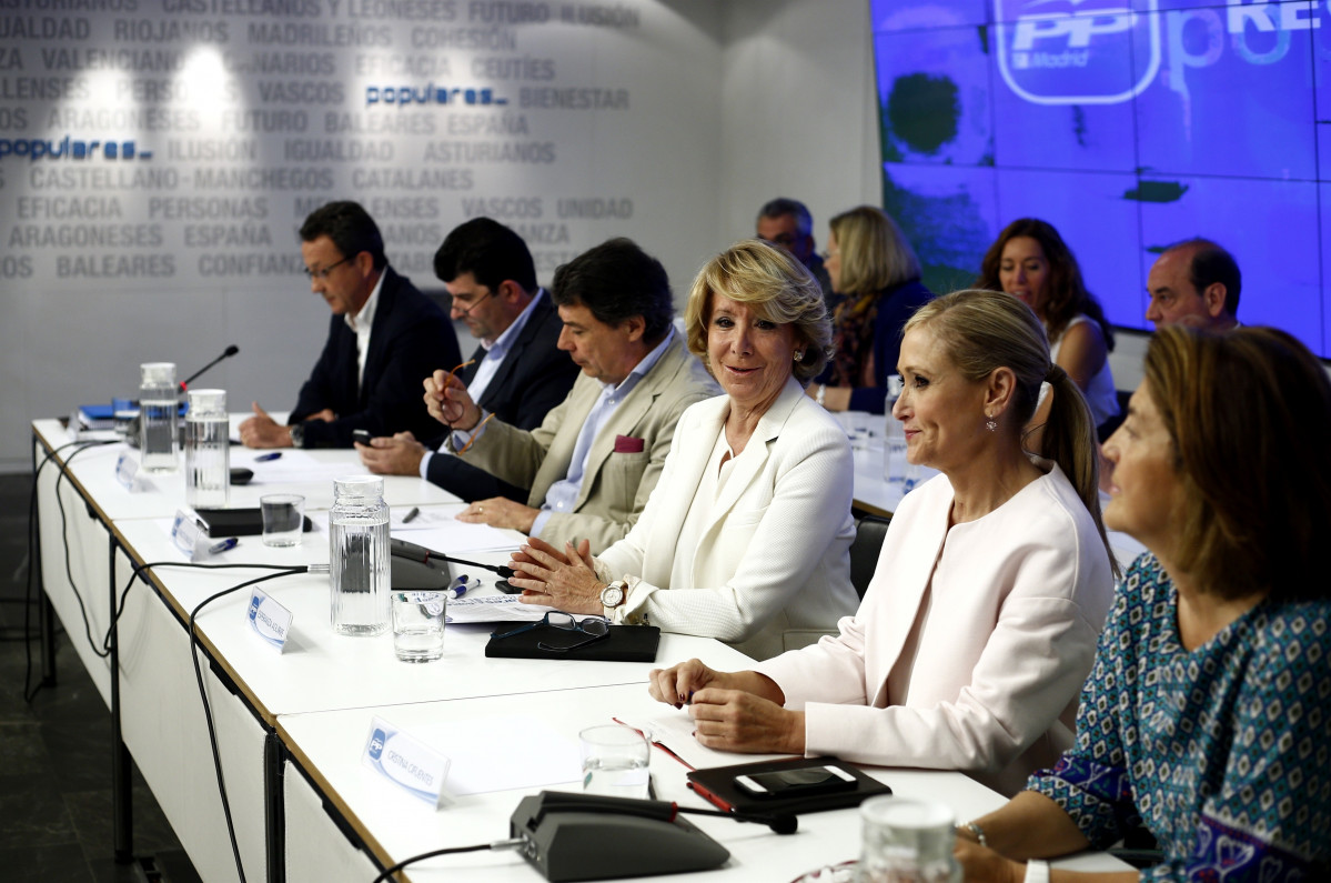 Esperanza Aguirre i Cristina Cifuentes en el Comitè Executiu del PP de Madrid