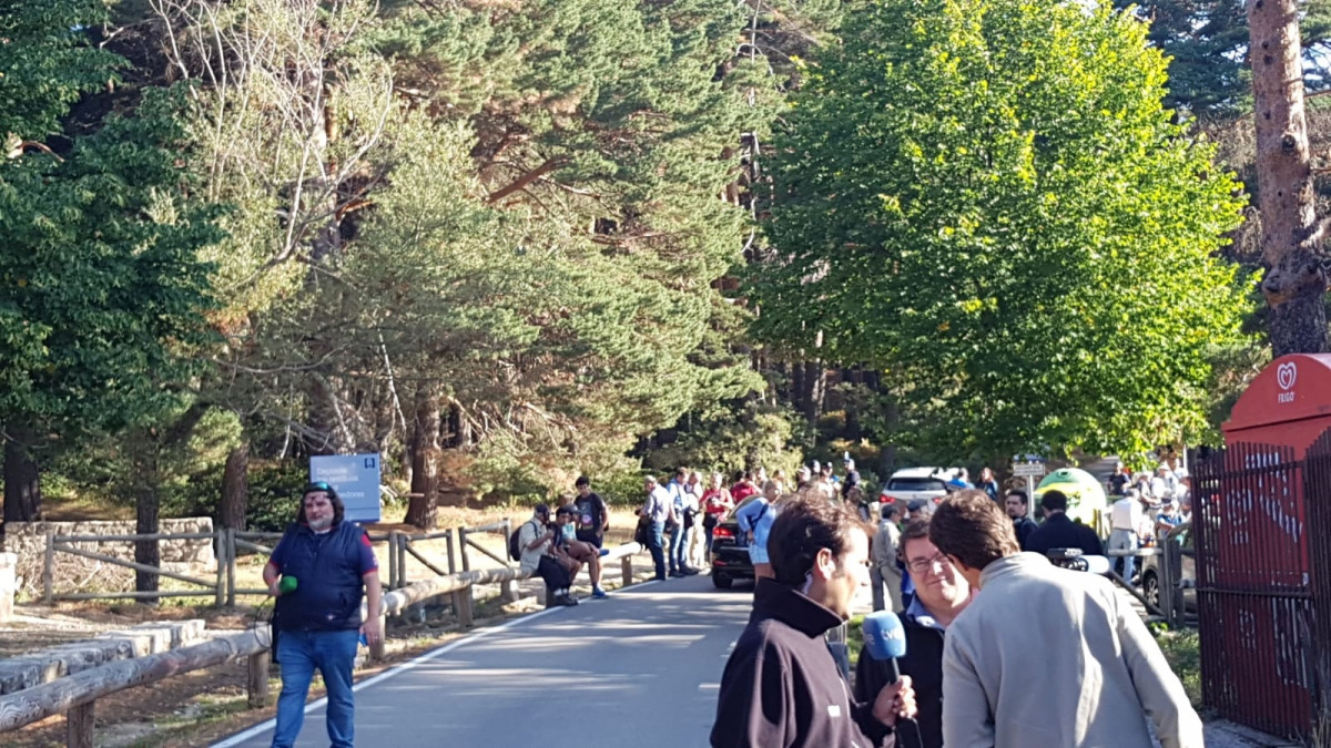 Imatge del dispositiu de recerca de Blanca Ferández Ochoa a la localitat de Cercedilla.