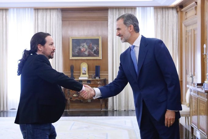 Pablo Iglesias i Felipe VI setembre 2019