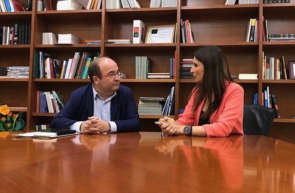 Miquel Iceta (PSC) i Lorena Roldan (Cs)