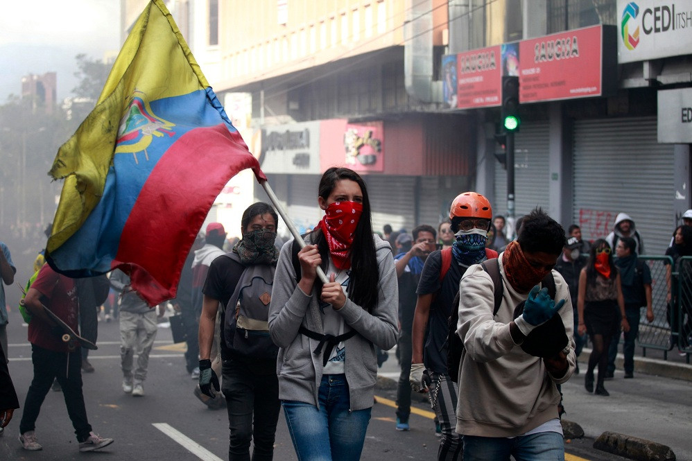 Protestes a Equador (imatge)