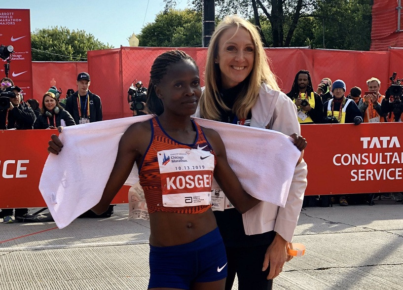 Brigid Kosgei i Paula Radcliffe