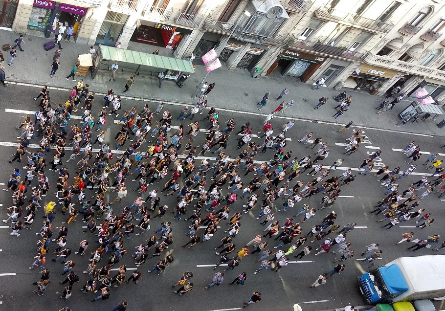 Estudiants contra la sentència del Procés