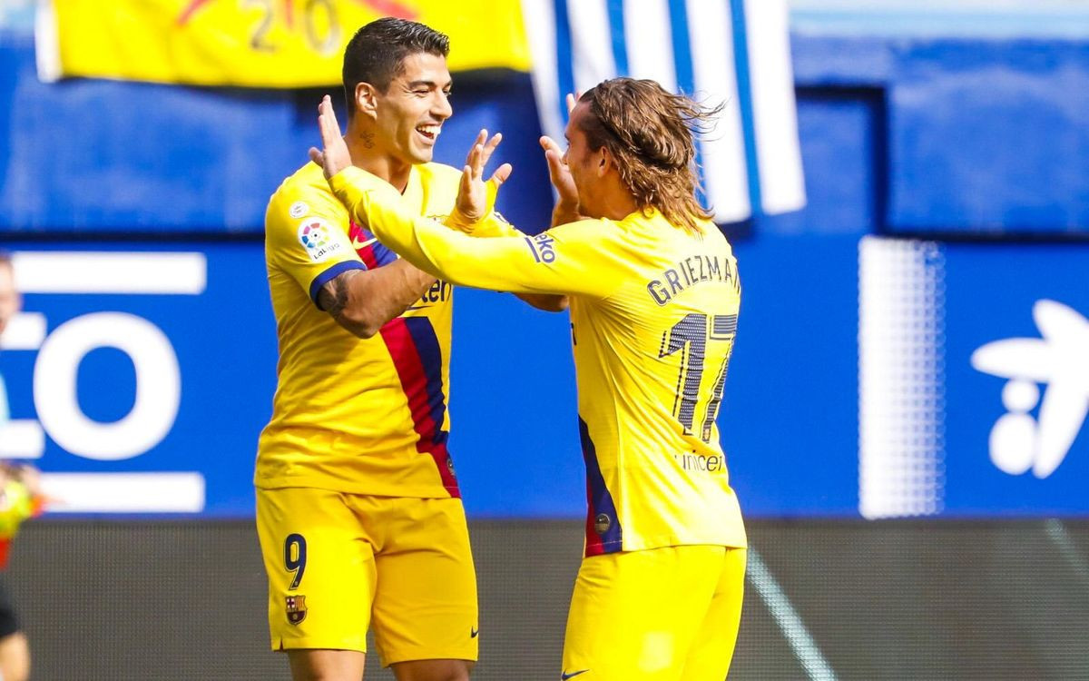 LUIS SUu00c1REZ & Antonie Griezmann en una imatge del FCBARCELONA