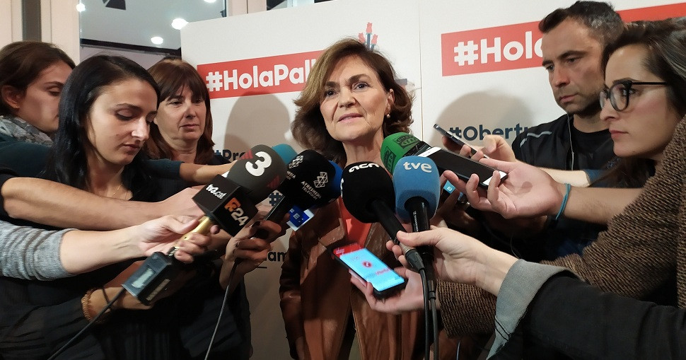 Carmen Calvo a la seu del PSC