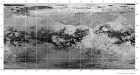 Mapa de Titu00e1n. Imatge de NASA