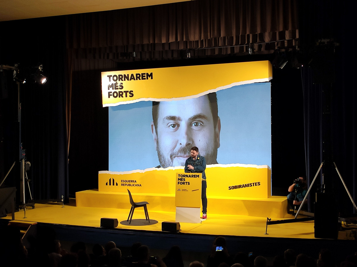 El candidat d'ERC a les eleccions generals, Gabriel Rufiu00e1n (imatge campau00f1a)