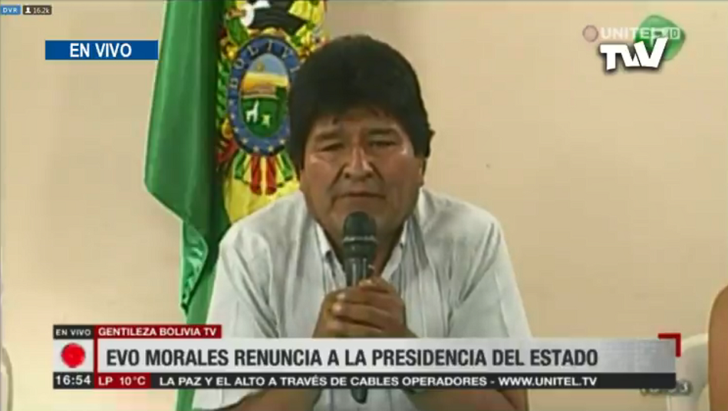Evo Morales dimiteix