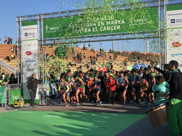 La III carrera 'En marcha contra el cáncer Barcelona', celebrada el 8 de diciembre de 2019 en el Parc del Fòrum