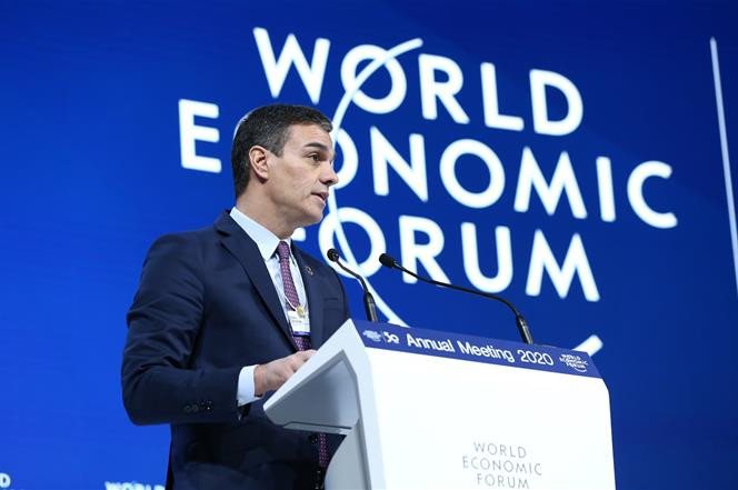 Pere Su00e1nchez a Davos (gener de 2020)