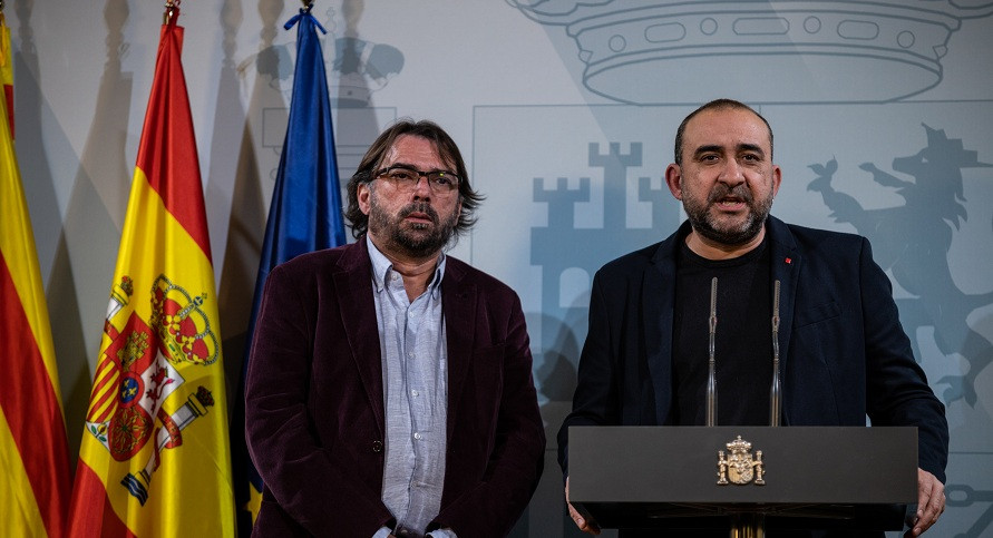 Camil Ros i Javier Pacheco després reuniu00f3n amb Pedro Su00e1nchez