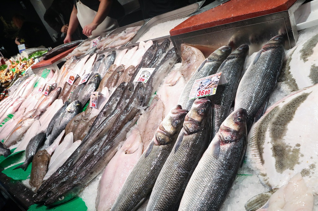 Peixateria, peixaters, peixos, mariscs