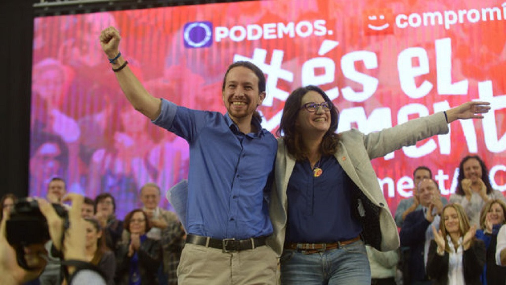 Pablo Iglesias i Mu00f3nica Oltra