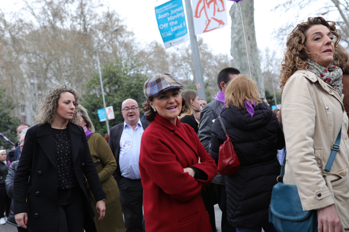 Carmen Calvo a la manifestaciu00f3n de l'8M
