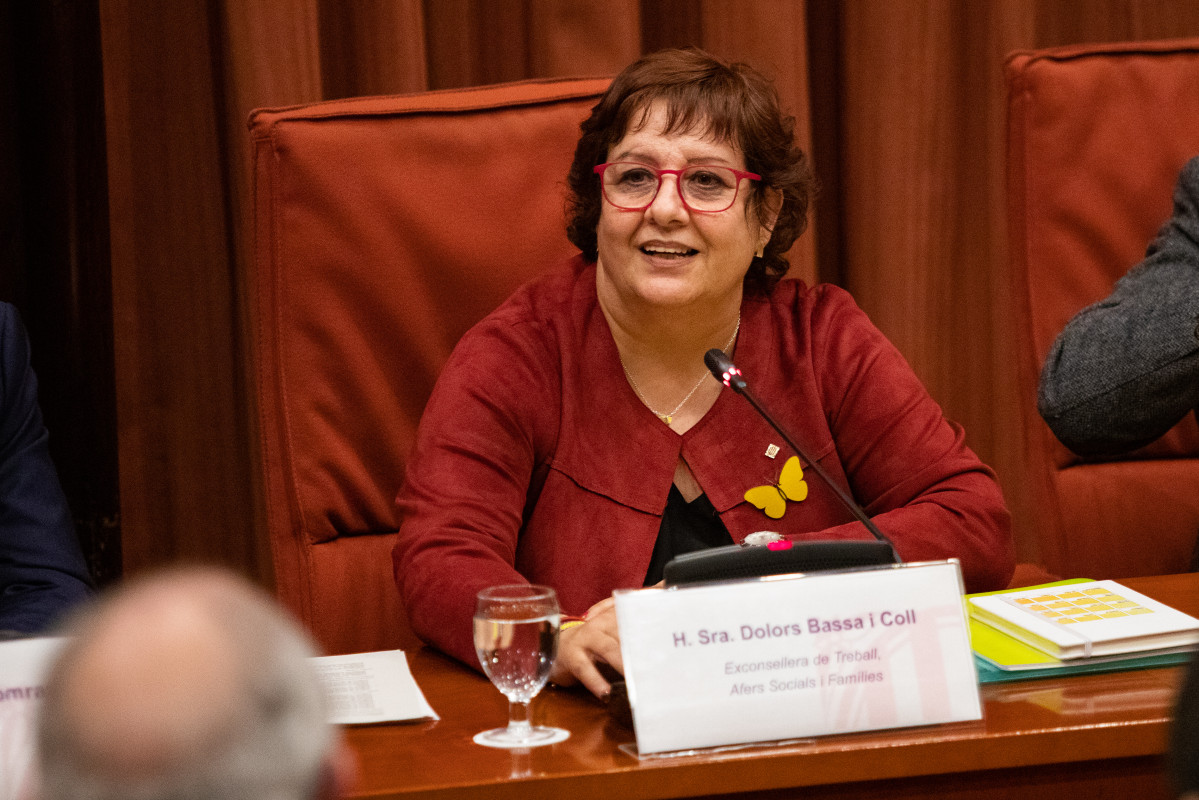 L'exconsellera de Treball, Afers Socials i Família de la Generalitat i presa de l' 'Procés', Dolors Bassa, declara davant la Comissió d'Investigació de l'aplicació de l'155 a Catalunya, al