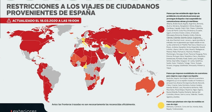 Països impedeixen entrada espanyols